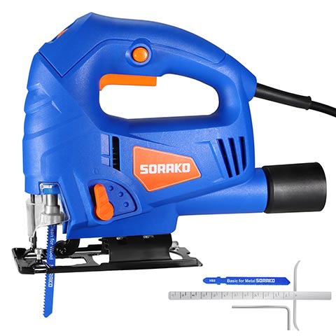5.0Amp Jigsaw, 800-3000 SPM Cutting in Wood 60mm - SORAKO