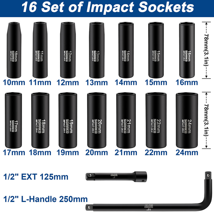 SORAKO Deep Impact Socket Set 16PCS