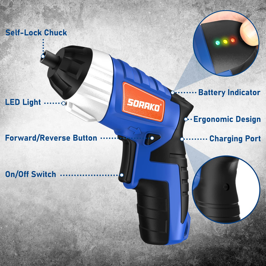 4.0V, 6Nm Cordless Electric Screwdriver - dismantling diagram