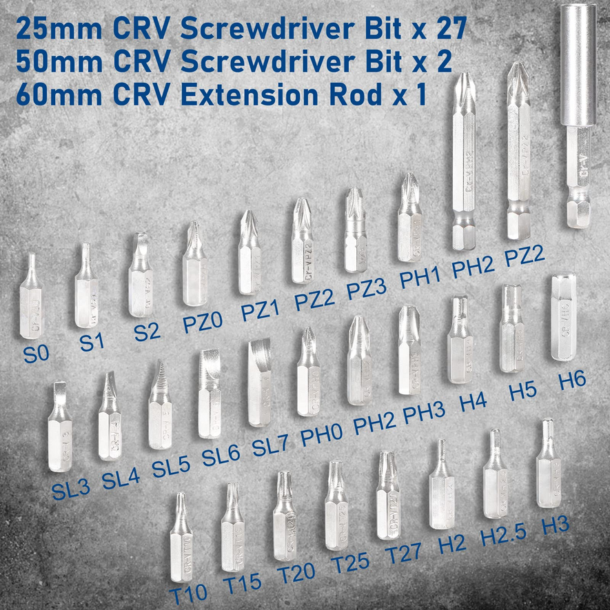 4.0V, 6Nm Cordless Electric Screwdriver - 30 kinds of drill bits