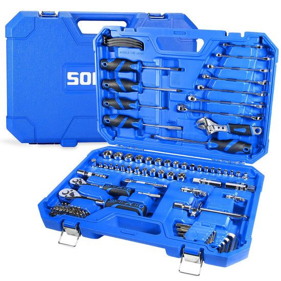 110-Piece Hand Tool Sets with Pliers and Box - SORAKO